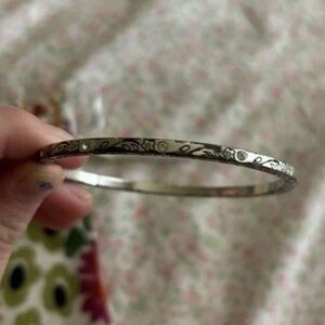 Brighton Elegant Silver Floral Bangle